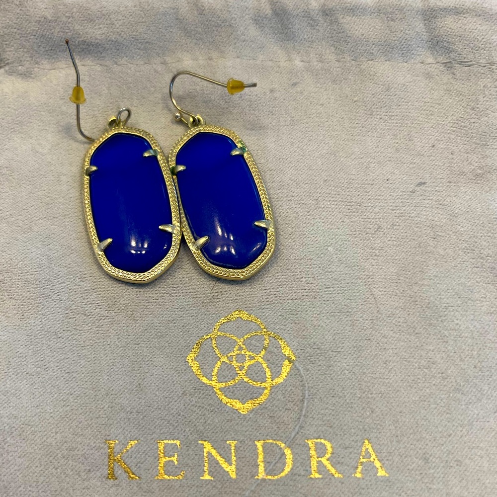 Kendra Scott cobalt blue Elle earrings